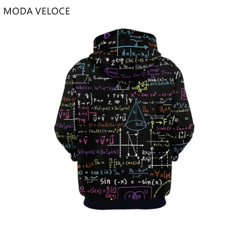 MODAVELOCE Math толстовка из полиэстера с шерстью Мужская толстовка для аниме Длинная толстовка с принтом
