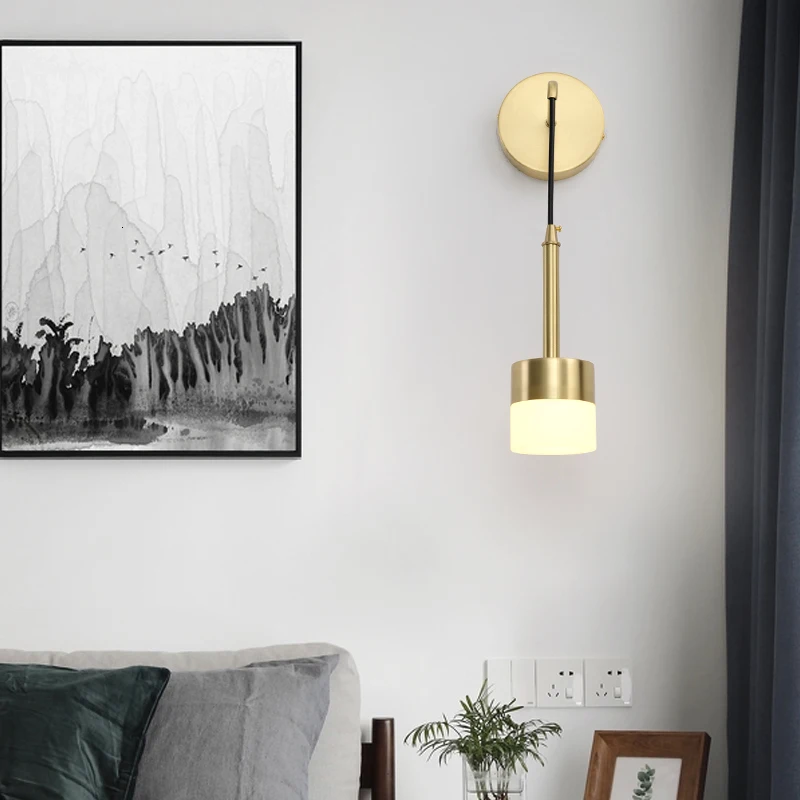 Modern Wall lamp Metal Led Wall light for home/bathroom/bedroom/living room decor Glass shade wandlamp