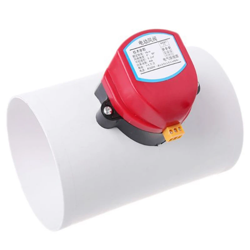 220V Plastic Electric Damper Check Valve 110Mm Air Volume Control Valves for Ventilation Pipe Acid and Alkali Damper
