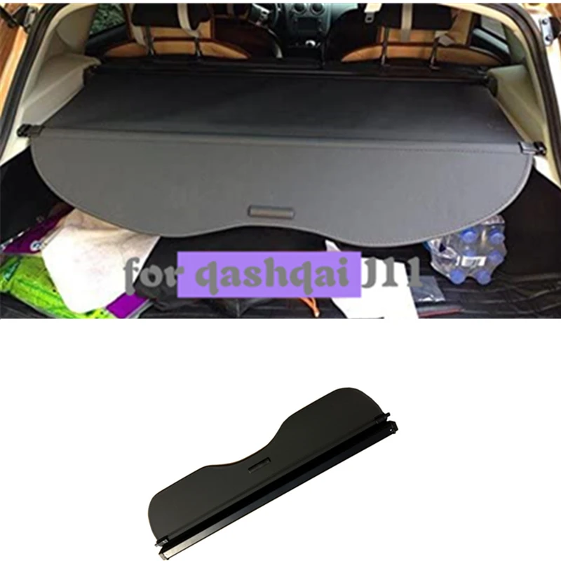 Черная задняя накладка на груз выдвижная защита для багажа Nissan Qashqai J11 2014 2015 2016 2017