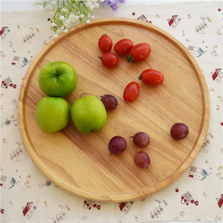 

Japanese Oak Bakelite Trencher Pizza Will Disc Thick And Solid Fruits Plate Solid Wood Tea Tray