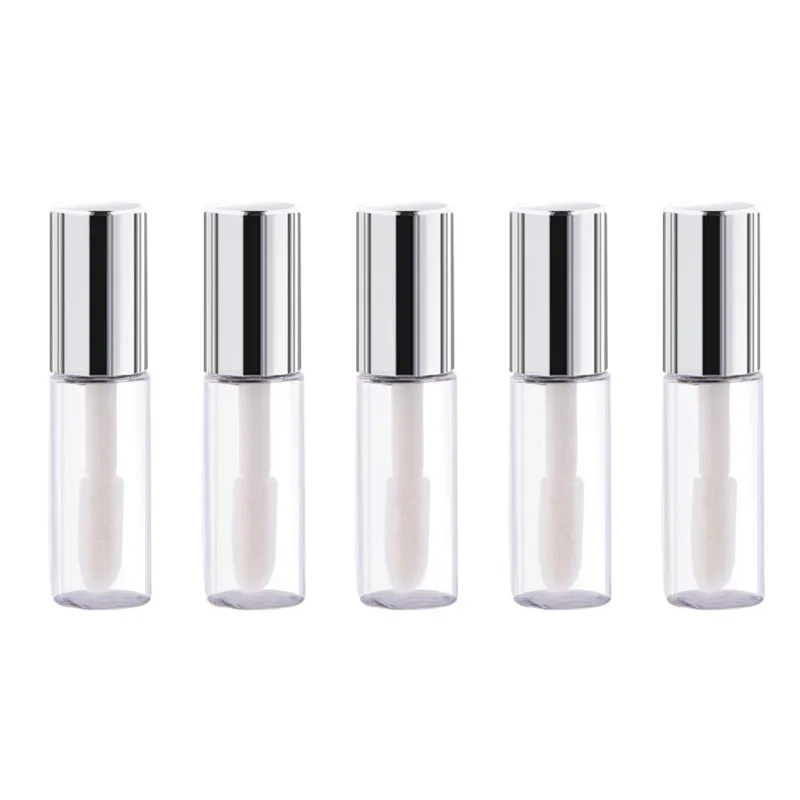 5pcs 1.2ml Clear Empty Transparent Lipstick Plastic Clear Lip Balm Gloss Tubes Bottle Containers Lipstick Fashion Cool Lip Tubes fashion clear acrylic heart lipstick holder display stand cosmetic organizer makeup case sundry storage makeup organizer box