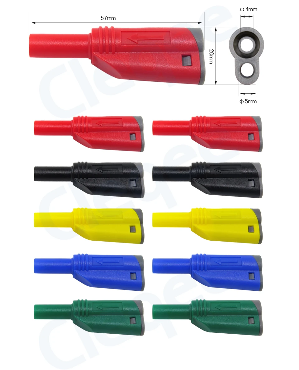 VIFERR 5pcs 1M 4mm Fiche Banane Pour Multimètre, P1036 Haute