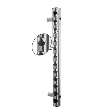 

12 Holes Wall Mounted Stainless Steel Red Wine Holder Tubular Wine Bottle Storage Rack