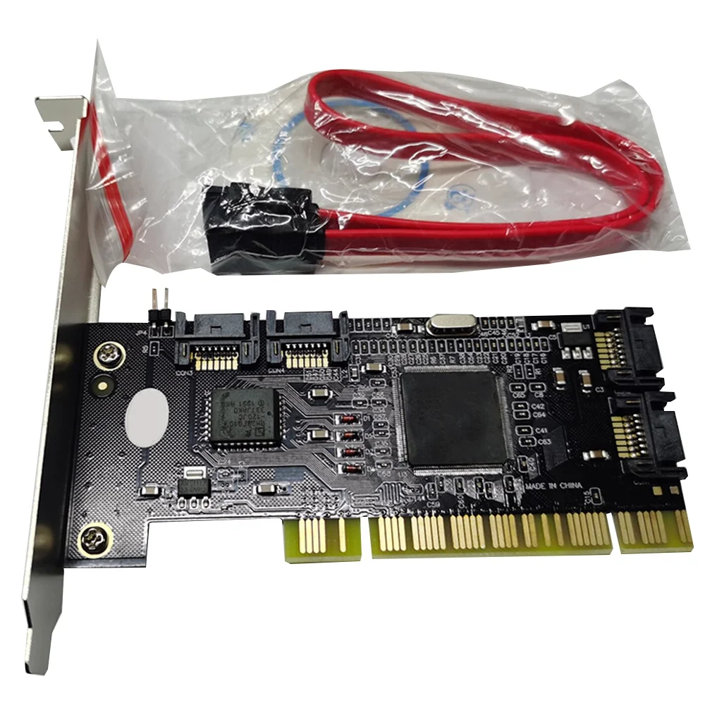 PCI Sata Internal Ports Raid Controller Card (4 Ports) Sil3114 Chipset