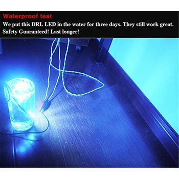 

Replacement Daytime Running Light Car Auto 4pcs Lamps Super Bright Waterproof