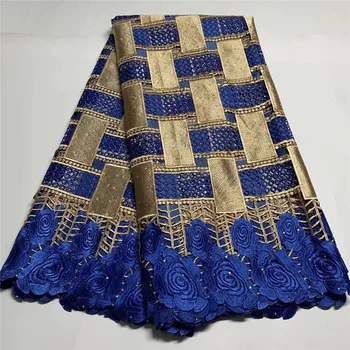 

Latest Nigerian French Swiss Voile Lace In Switzerland For Party 2020 Royal Blue New Design African Guipure Laces Fabric