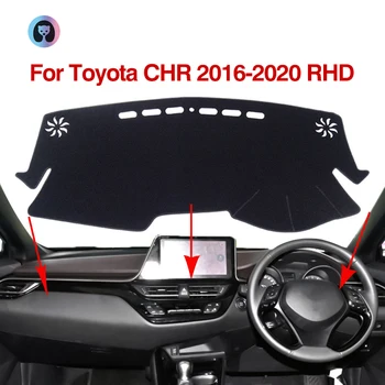 

For Toyota-C-HR CHR Anti-Slip Mat Dashboard Cover Pad Flannel Sunshade Dashmat Carpet Car Accessories 2016-2020-RHD 2017 2018