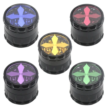 

4 Layer Diameter 63MM Mill Smoke Spice Crusher Muller Lighter Smoking Pipe Herb Grinders Tobacco Cigarette Accessories