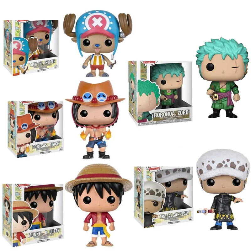 Funko pop one piece японское аниме D. Luffy Roronoa Zoro Trafalgar Law ПВХ экшн-фигурка модели игрушки для