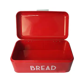 

Bread Box Metal Storage Case European Style Retro Bread Pastry Kitchen Storage Container Red