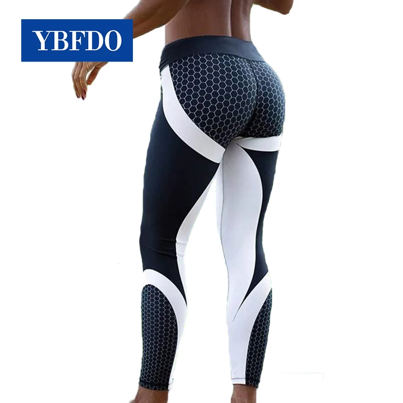 

YBFDO 2022 New Sport Leggings Women Yoga Pants Workout Fitness Jogging Running Gym Tights Stretch Compression Tights Sportswear