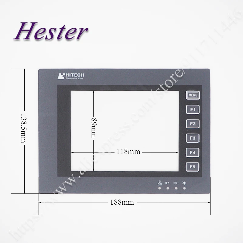 Touch Screen Panel Glass Digitizer for HITECH PWS6600C-N PWS6600S-S PWS6600T-P Touchpad + Protective Film + Button Strip