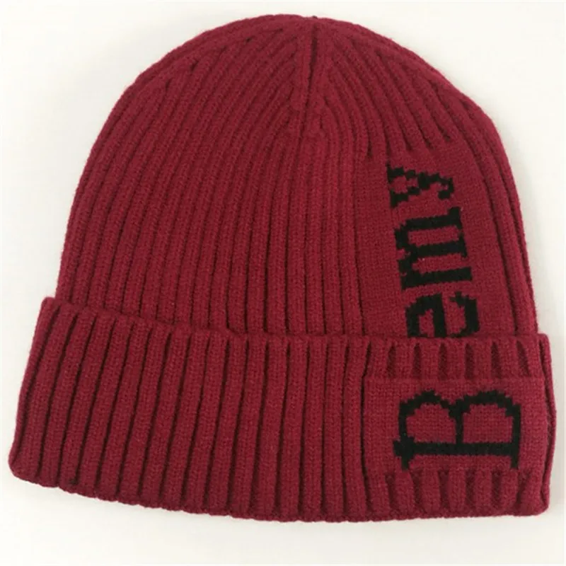 Вязаные мягкие зимние шапки Skuiless Beanies мужские и женские Простые Модные шерстяные повседневные унисекс с буквенным принтом Docker шапки