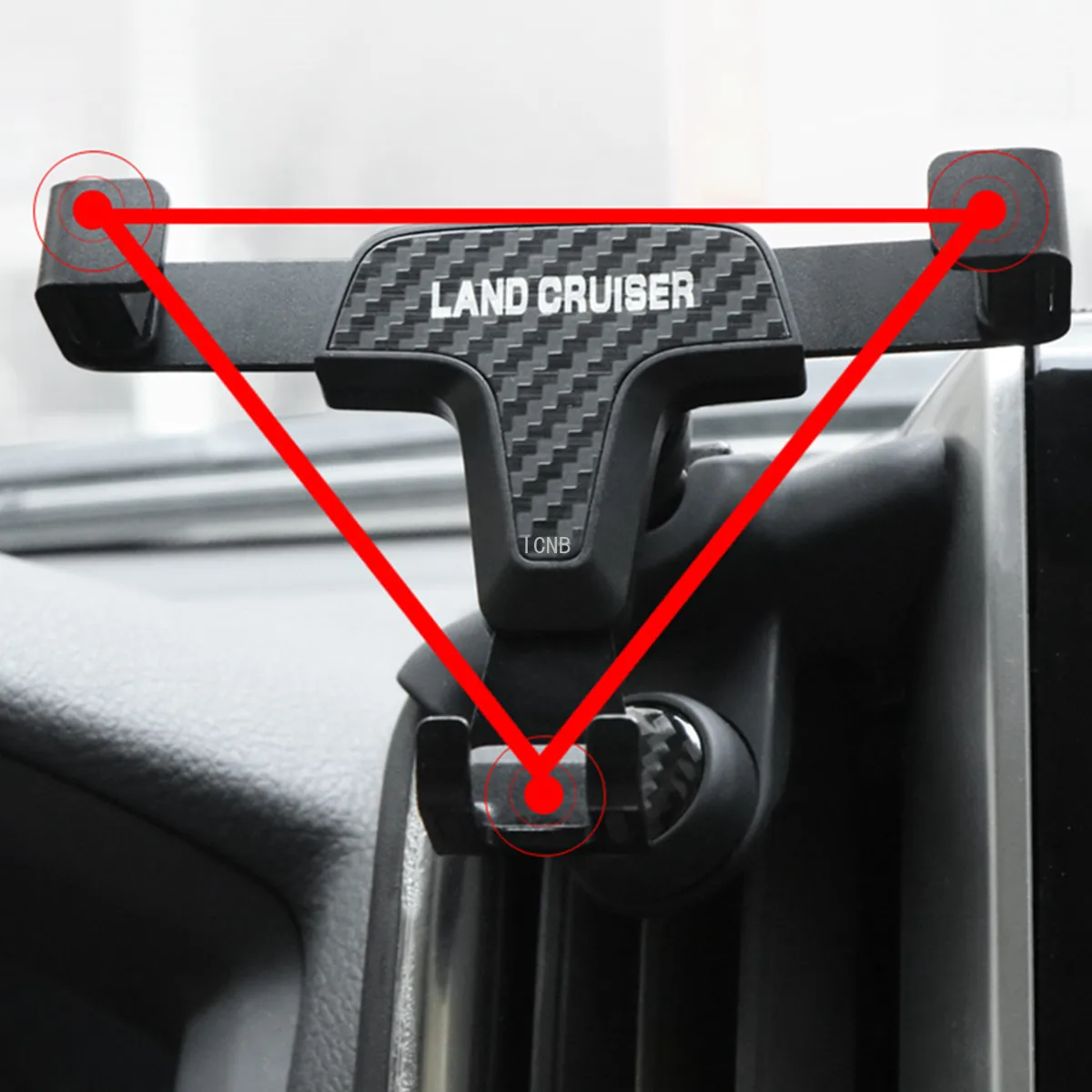 Держатель для телефона из углеродного волокна для Toyota Land Cruiser 200, FJ200, 2008, 2009, 2010, 2011, 2012, 2013, 2014, 2015, 2016, 2017, 2018
