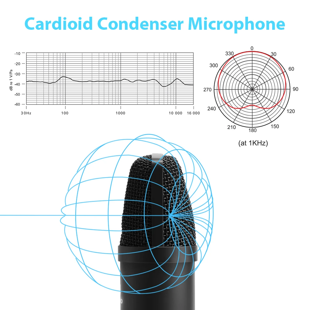  MAONO AU-A03 Professional Studio Microphone Kit Condenser Cardioid Microfono Podcast Mic for Gaming