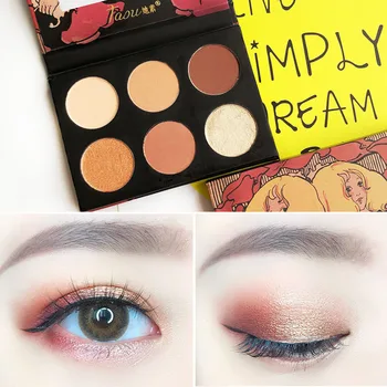 

matte warm pumpkin 6 color eye shadow plate red red plate
