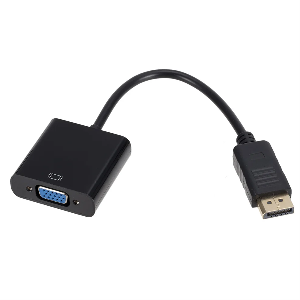 LccKaa-Puerto de pantalla DisplayPort DP a VGA, Cable adaptador macho a hembra, convertidor para PC, ordenador portátil, HDTV, Monitor y proyector