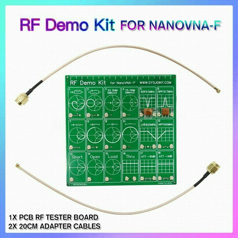 Для NanoVNA RF тестер доска RF демонстрационный Комплект фильтр аттенюатор для NanoVNA-F векторный анайлзер