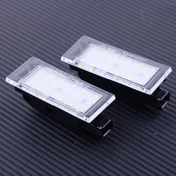 

DWCX 2pcs 2 Pin LED License Number Plate Lights Lamp 4159062300 Fit For Smart Fortwo Forfour W453 2014 2015 2016