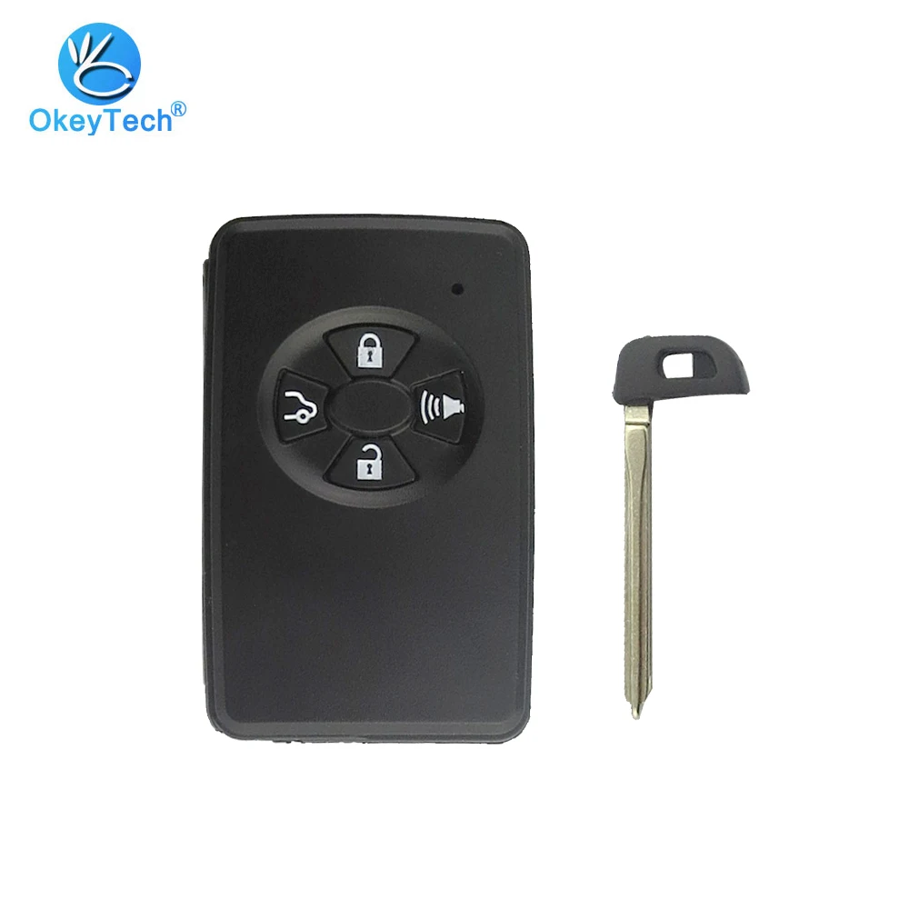 

Okeytech for toyota 4 Button Car Remote Key Shell for Corolla Camry Chr Yaris Rav Auris with Insert Uncut Blade Auto Accessories