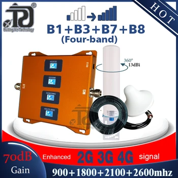 

New!!! 900/1800/2100/2600Mhz Four-Band Cellular Amplifier 4G Repeater GSM 2G 3G 4G Signal Booster DCS WCDMA LTE signal repeater