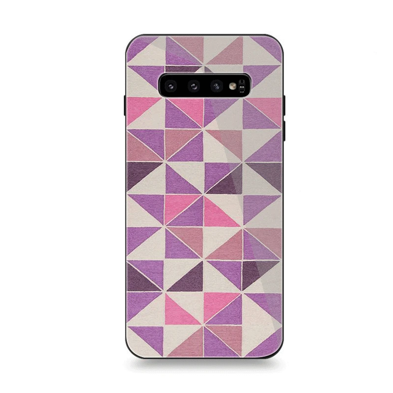 Мобильный чехол для телефона Стекло для samsung A10 A20 A30 A40 A50 A60 A70 S7 край S8 Plus Note 8 9 S10 крышка Треугольники красивый - Цвет: G7