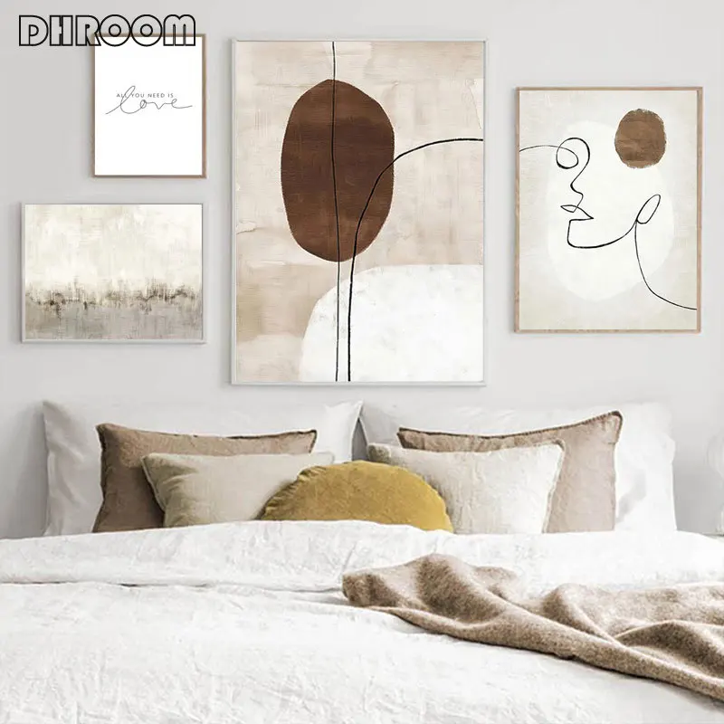 Poster astratto moderno per la decorazione della camera da letto quadro su  tela minimalista stampe arancioni arte della parete per la decorazione del  soggiorno - AliExpress