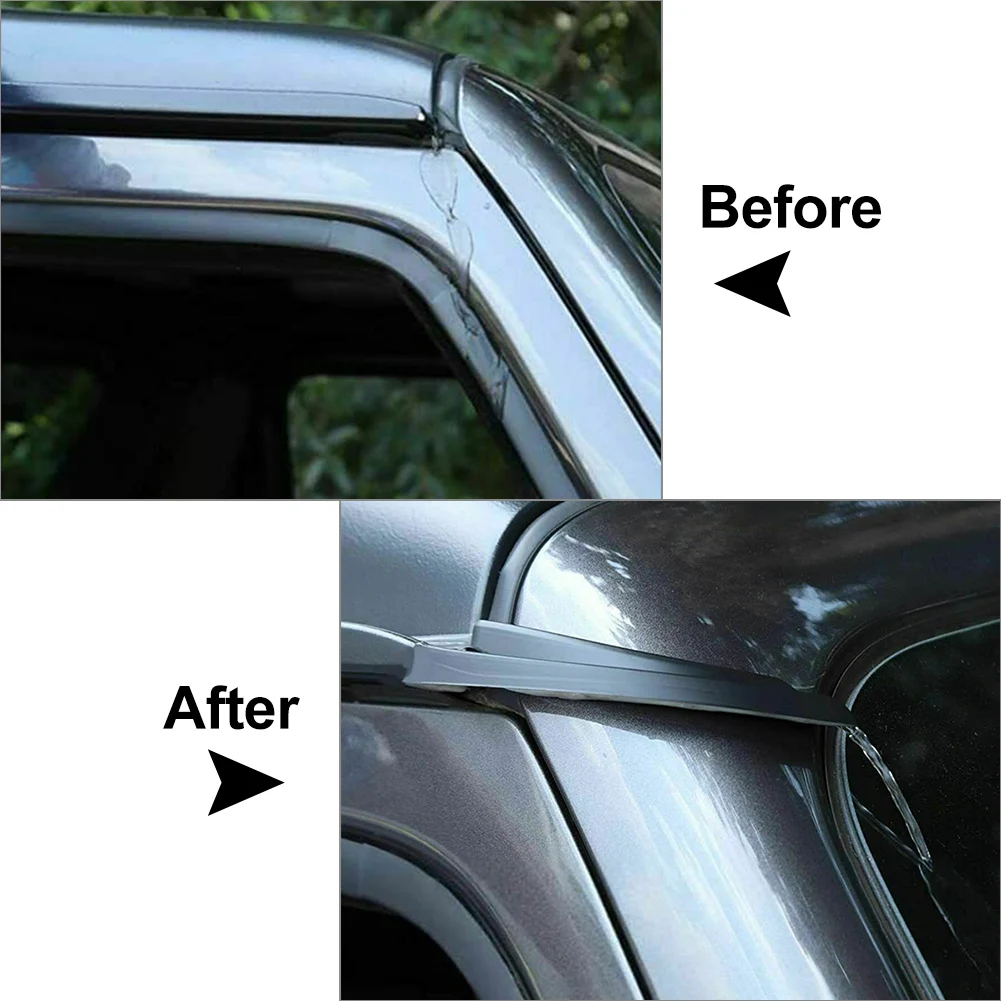 2Pcs Car Water Rain Gutter Extension For Jeep Wrangler JL ABS Plastic Accessories car rain gutter extension
