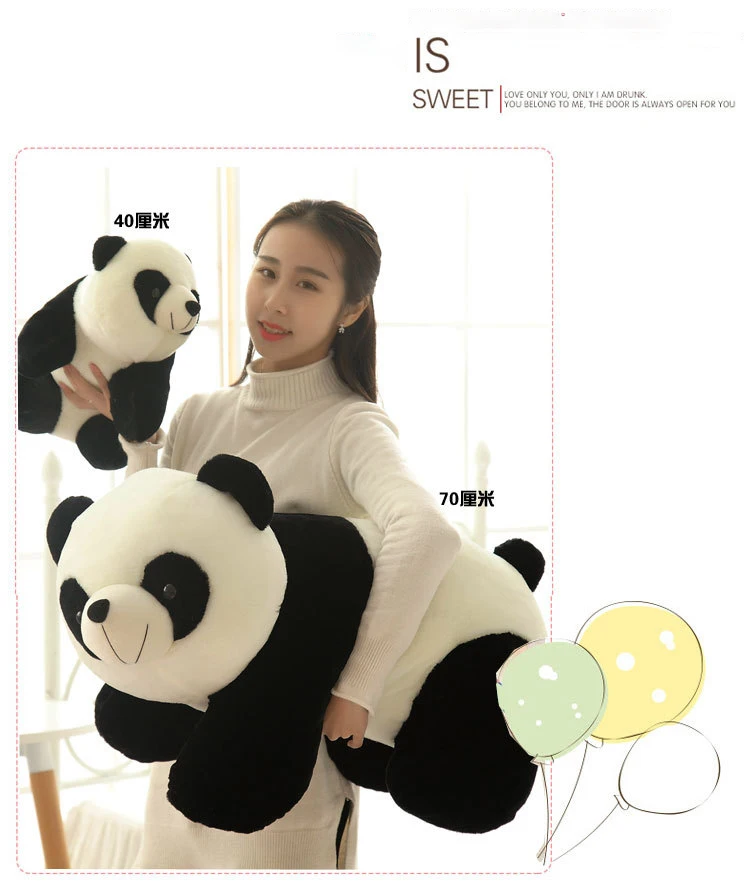 Милый ребенок большой гигантский Панда медведь плюшевый чучело кукла животные игрушка-подушка мультфильм прелестные куклы девушки подарки влюбленным WJ151