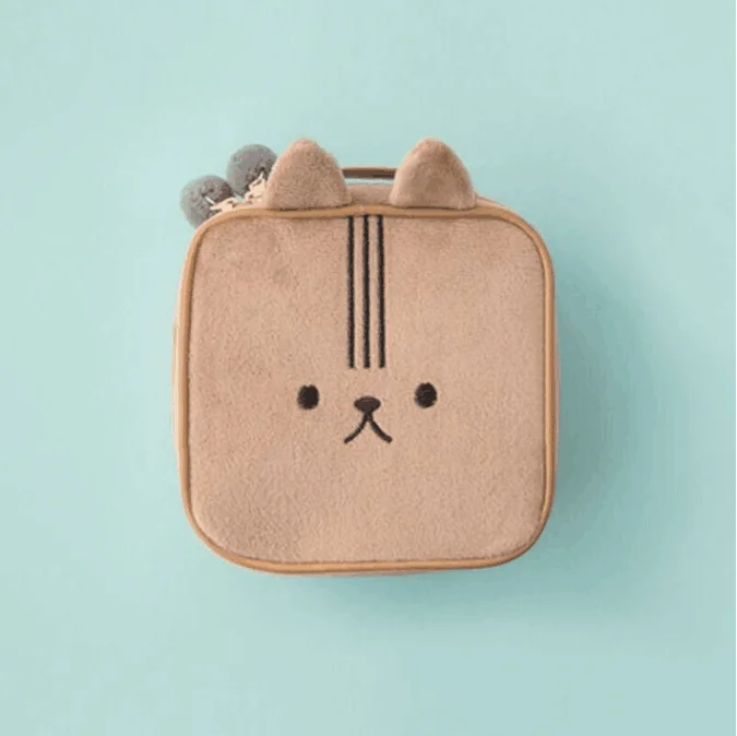 brown Новые мягкие фланелевые косметички для девочек, Bentoy, косметичка для макияжа, женская сумка, модные дорожные сумки для туалета, Корея, твердый BD, лучший подарок - Цвет: brown