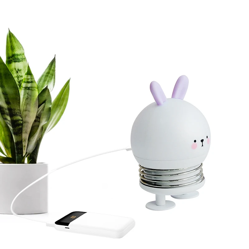

Silicone Press Sensor LED Night Light for Children Baby Kids Cute Animals Springs Dancing Toys USB LED Night Lamp