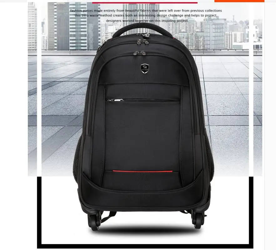 Men Business Rollin Luggage Backpack Men Tolley luggage Wheeled Backpack bag travel Trolley Bags on wheels Travel Wheeled Bag