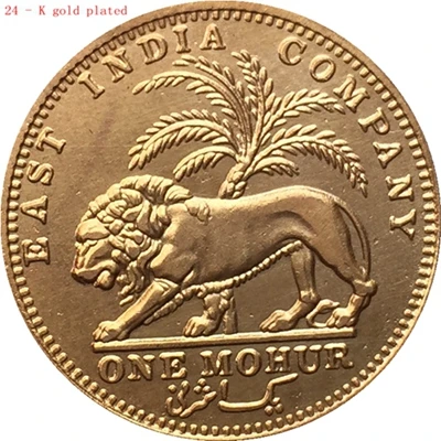 Индия-британский 1 мохур-Виктория 1841 копии монет 26 мм Тип 1