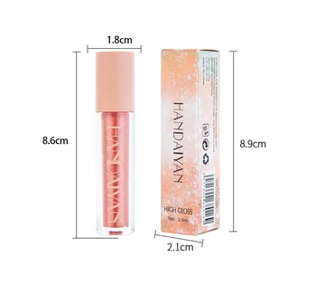 

HANDAIYAN Moisturizing Highlight Lip Gloss Metallic Diamond Pearly Lip Glaze