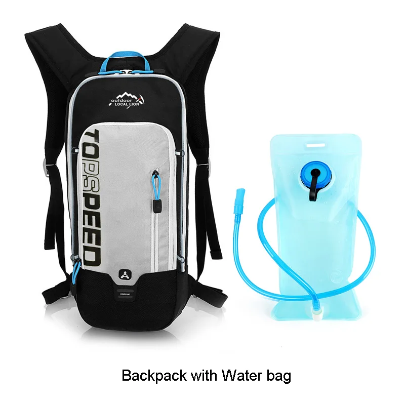 Местный лев 5л водонепроницаемый велосипедный рюкзак для путешествий на открытом воздухе Горный рюкзак для пеших прогулок спортивная сумка для альпинизма 5 цветов без сумки для воды - Цвет: Gry with water bag