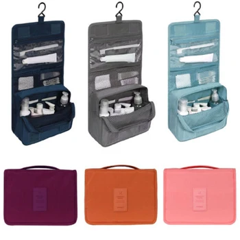 

A Travel Makeup Cosmetic Toiletry Case Wash Organizer Storage Pouch Hanging Bag Oxford Storage Bag