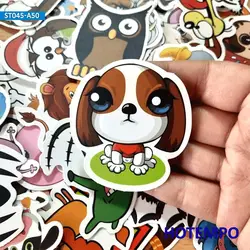 Autocollants mixtes d'animaux de dessin animé, 50 pièces, paquet d'autocollants, jouet pour filles, cadeau pour enfants, papeterie pour journal intime, Scrapbook, téléphone, ordinateur portable, DIY bricolage 