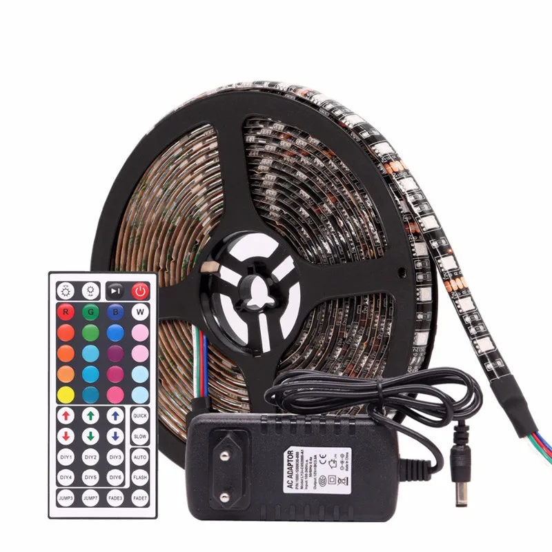 DC12V RGB Светодиодная лента водонепроницаемая черная PCB 5050 RGBW RGBWW Гибкая неоновая