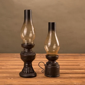 

Kerosene Lamp, Nostalgic Crafts, Old-Fashioned Oil Lamp, Retro Old Lamp, Living Room Decoration, Crew Props, 2-Piece Set