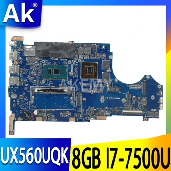شراءUX560UX اللوحة الأم للكمبيوتر المحمول ASUS ZenBook Flip UX560UQK UX560UQ Q524UQ اللوحة الرئيسية الأصلية 8GB-RAM I7-7500U GT940M