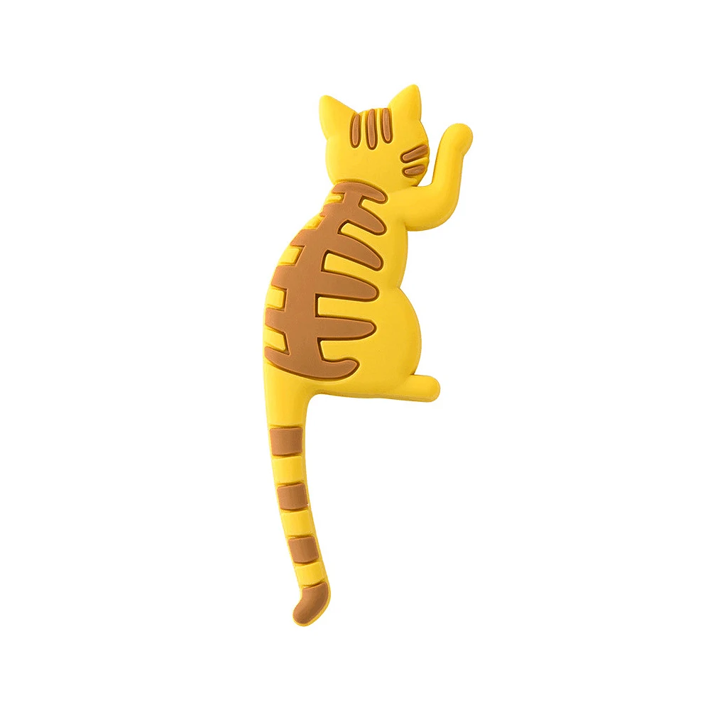 Creative Fridge Magnets Refrigerator Hook Fridge Magnet Hook Cat Shape Trinkets Scissors Office Keys - Цвет: Красный