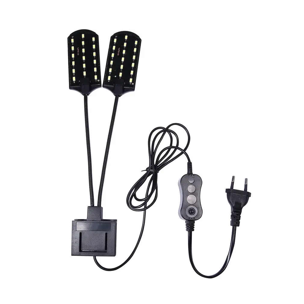 

X7 EU Plug Dual Head Super Bright LED Aquatic Plant Lamp Aquarium Light Plants Grow Light Waterproof Clip-on Fish Tank Lamp