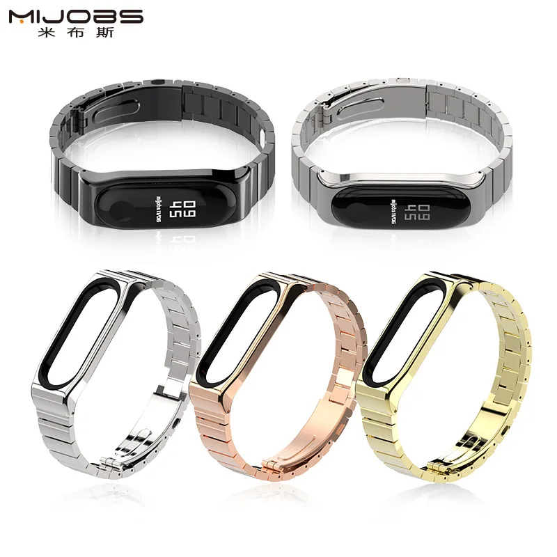 Mi jobs mi Band 3 mi Band 4 ремешок металлический PRO для Xiaomi mi Band 3 браслет из нержавеющей стали mi Band 3 браслеты Замена наручного ремня