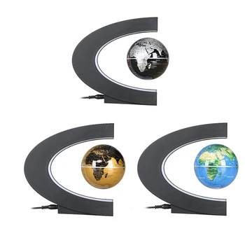 

C Shape Magnetic Suspension Globe LED Anti Gravity Floating Tellurion Decor
