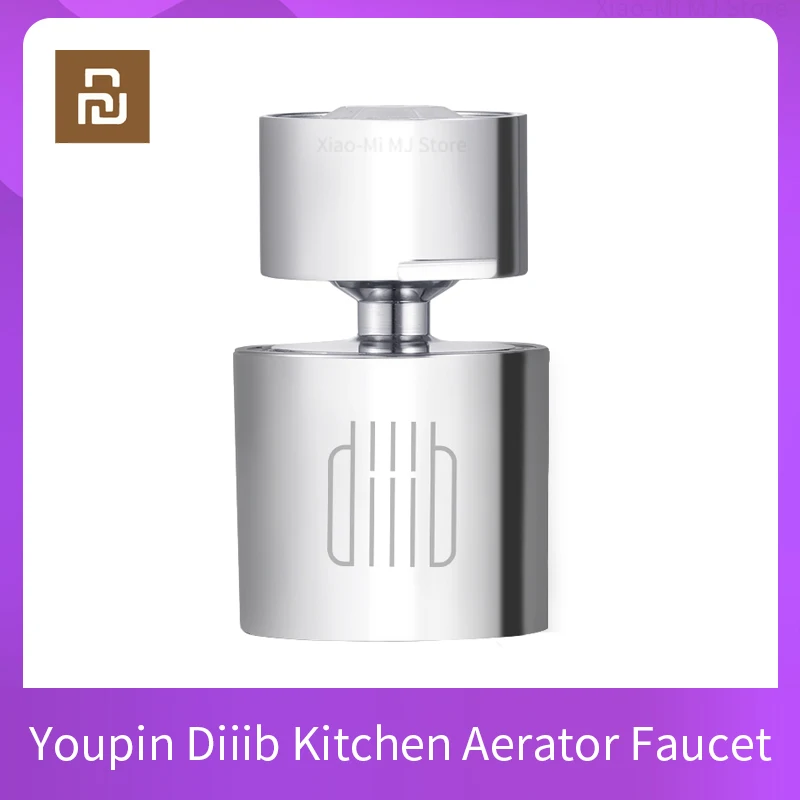 Aireador para grifo de cocina YouPin Diiib, boquilla con filtro y burbujeador para ahorro de agua, 2 tipos de chorro, orientación móvil de 360º, anti-salpicaduras