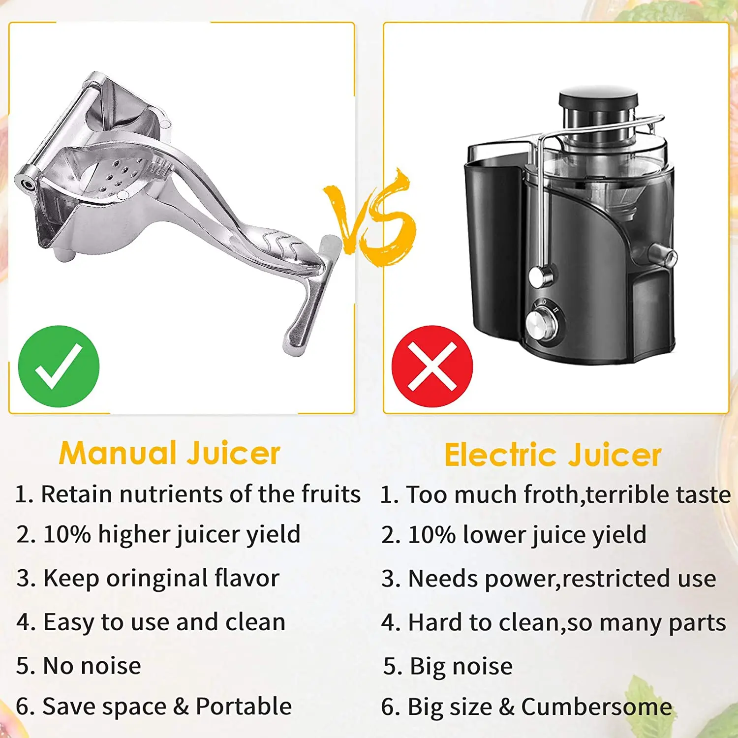 Manual Juice Squeezer Aluminum Alloy Hand Pressure Juicer Pomegranate Orange Lemon Sugar Cane Juice Kitchen Fruit Tool