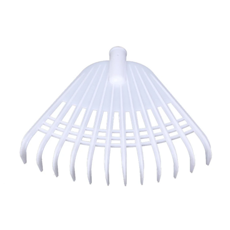 Leaf Rake White Agricultural Rake No Handle Grass Lightweight Flower Planting Soil Plastic Garden Tool Lawn garden weeding tool,farming rake