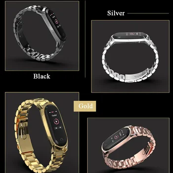 

Stainless Steel Wristband for Mi Band 3 4 Strap for Xiaomi Mi Band 3 Smartwatch Mi Band 4 Miband 4 Bracelet Accessories