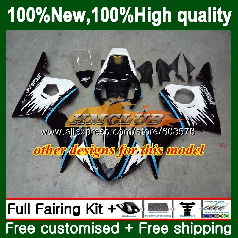 Корпус для YAMAHA YZF600 YZFR6S 2006 2007 2008 2009 Синий Пламя 126CL. 46 YZF-600 YZF R6 S R6S 06-09 YZF-R6S 06 07 08 09 обтекатели